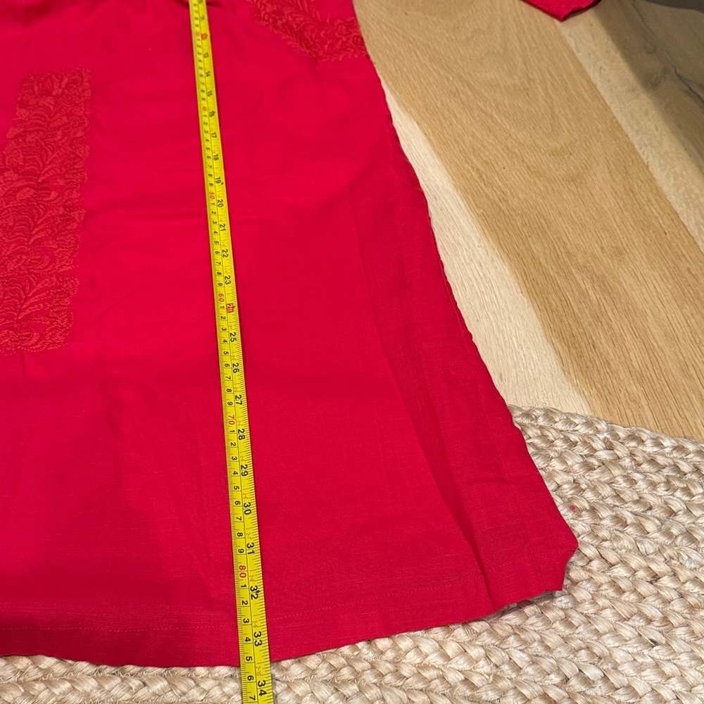 J. Marie Regina Embroidered Red Dress - Picture 12 of 12